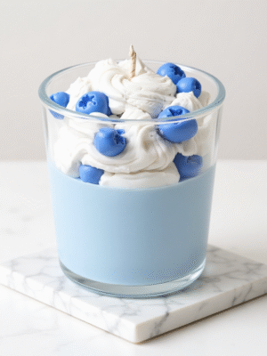 Blueberries and Cream dessert candle